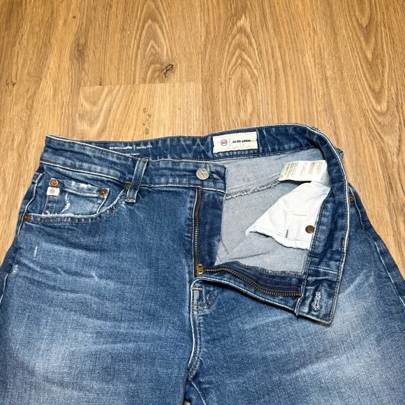 AG-ED Ex-Boyfriend Slouchy Jeans Size 27 Italian Denim Raw Hem - Picture 7 of 16